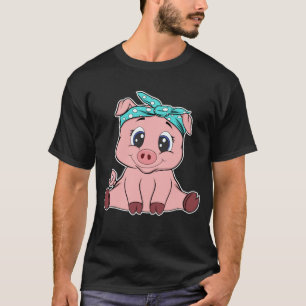 Funny Pig Bandanna Cute Little Piggy lovers Gift T-Shirt