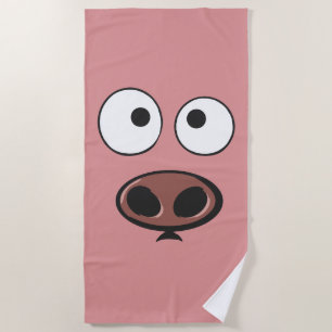 Funny Pig Beach Towel