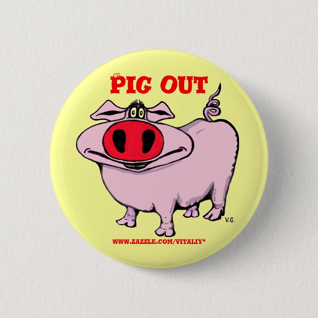 Funny pig button (Front)