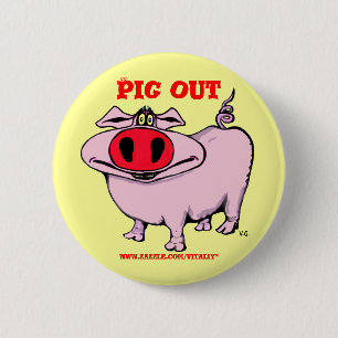 Funny pig button