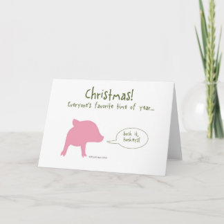 Funny pig Christmas card