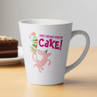 Funny Pig Coffee Daily Excuse For Cake Cartoon