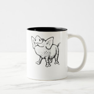 Funny pig coffee mug design
