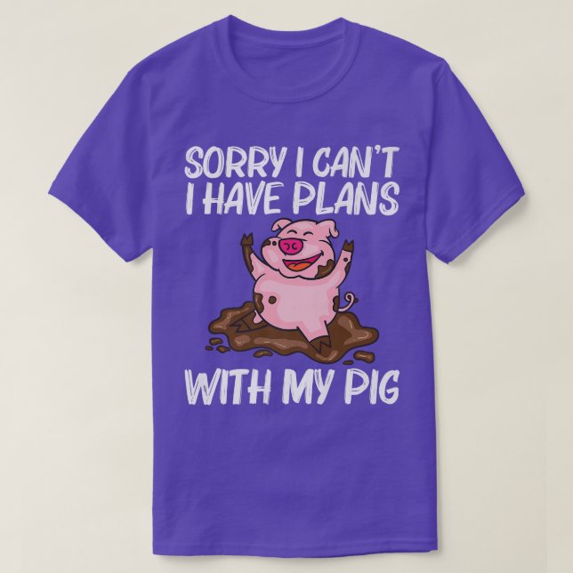 Funny Pig Design For Men Women Hog Farmer Farm Ani T-Shirt (Design Front)