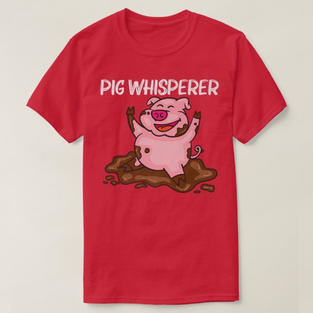 Funny Pig Design For Men Women Hog Farmer Farm Ani T-Shirt (Design Front)