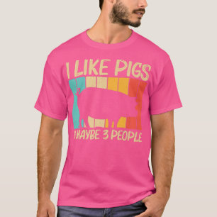 Funny Pig Design For Men Women Pig Farmer Farm Far T-Shirt