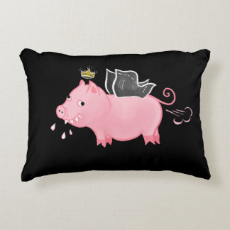 Funny Pig Fairy Cartoon - Cute Flying Pig Magic Decorative Cushion