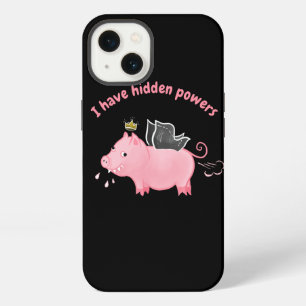 Funny pig fairy Hidden Powers farmer animal humour iPhone 13 Case