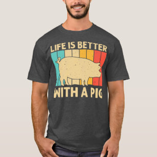 Funny Pig For Men Women Bacon Animal Lover Swine F T-Shirt