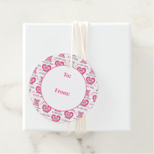 Funny Pig Love Pun Favour Tags