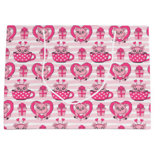 Funny Pig Love Pun Large Gift Bag