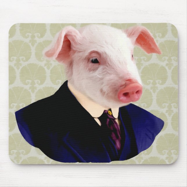 Funny Pig Mouse Pad (Front)