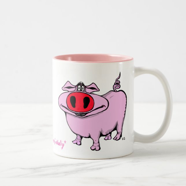 Funny pig mug design (Right)