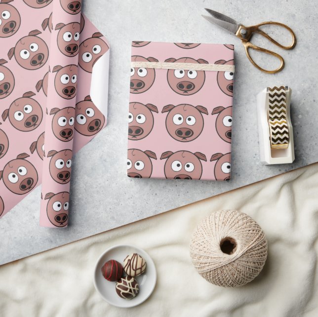 Funny Pig Pattern Wrapping Paper (Crafts)