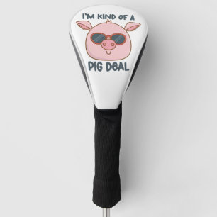 Funny Pig Pun  Golf Head Cover
