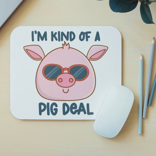 Funny Pig Pun Mouse Mat (Creator Uploaded)