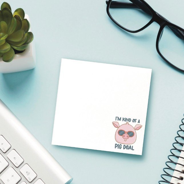 Funny Pig Pun Post-it Notes (Creator Uploaded)