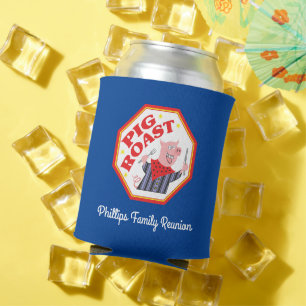 Funny Pig Roast Family Reunion Can Cooler
