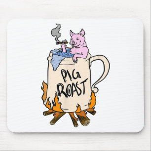 Funny Pig Roast In A Beer Stein Gift Mouse Mat