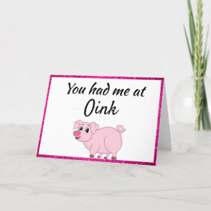 Funny Pig Valentine's Day Holiday Card