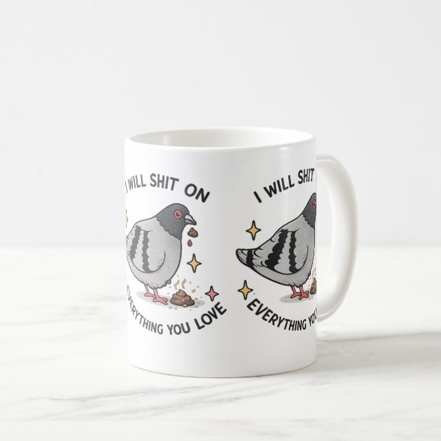  Funny Pigeon  Coffee Mug (Front Right)
