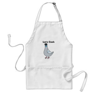 Funny Pigeon Hat Cooking Lover Fathers day Gift Standard Apron