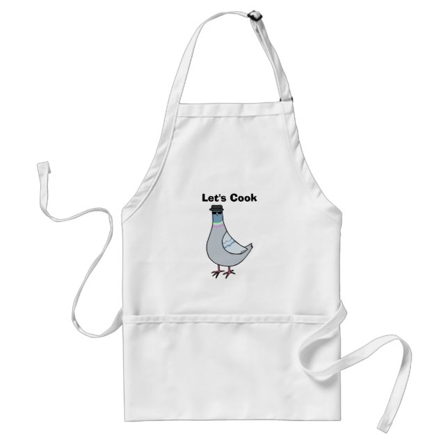 Funny Pigeon Hat Cooking Lover Fathers day Gift Standard Apron (Front)