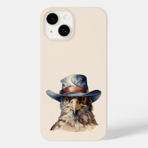 Funny pigeon wearing a cowboy hat, watercolor Case-Mate iPhone 14 case