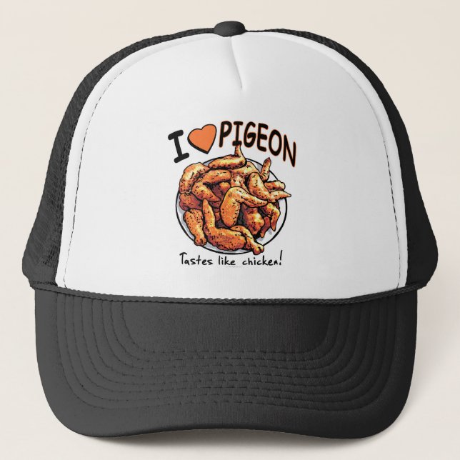 Funny Pigeon Wing Plate by Mudge Studios Trucker Hat (Front)