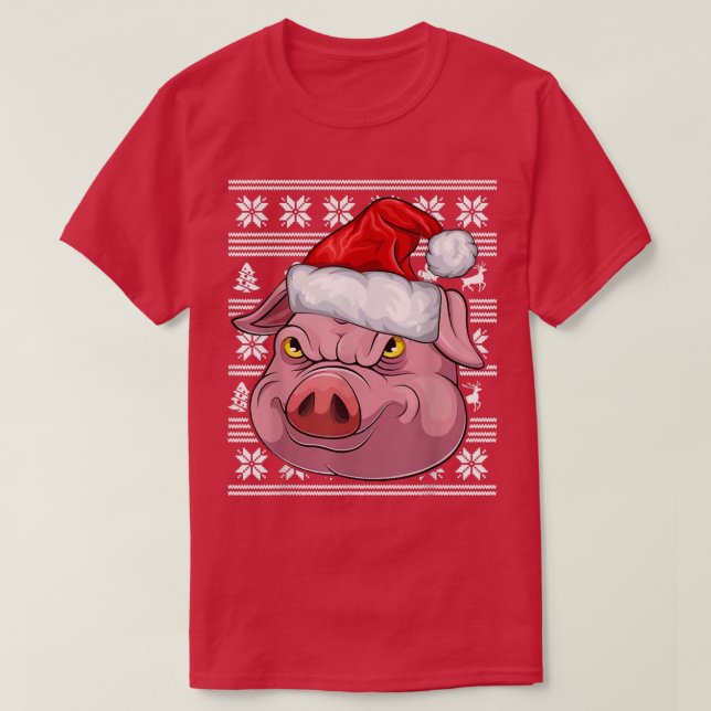 Funny Pigmas Pig Lover Ugly Christmas Sweater Girl (Design Front)