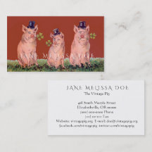 Funny Pigs Two-Sided Business Card