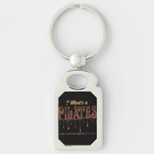 Funny Pilates Dipped in Chocolate Key Ring (Front)