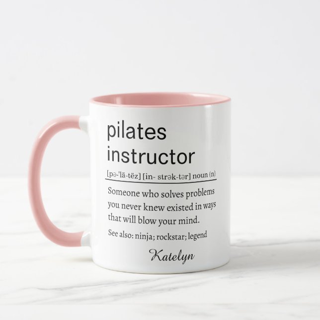 Funny Pilates Instructor Definition Mug (Left)