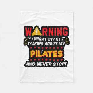 Funny Pilates Joke Instructor Graphic  Fleece Blanket