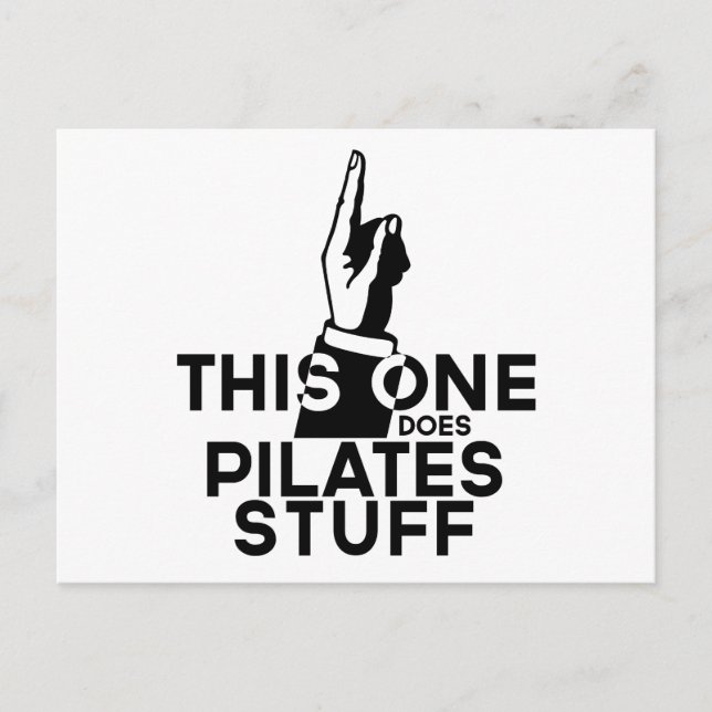 Funny Pilates - Vintage This One Does Pilates Postcard (Front)