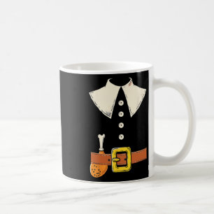 Funny Pilgrim Costume Turkey Leg Thanksgiving Than Coffee Mug