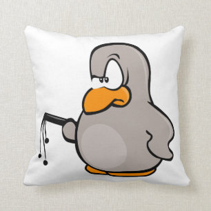 Funny Pillows, Penguin with whip Cushion