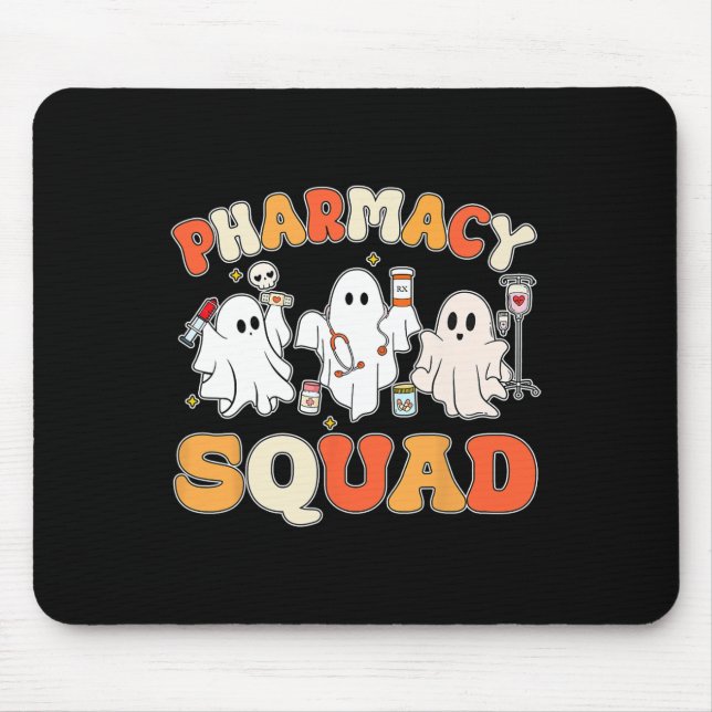 Funny Pills Pharmacy Pharmacist Squad Cute Hallowe Mouse Mat (Front)