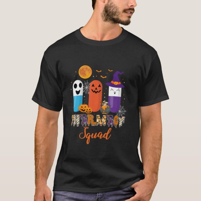 Funny Pills Pharmacy Pharmacist Squad Halloween Co T-Shirt (Front)