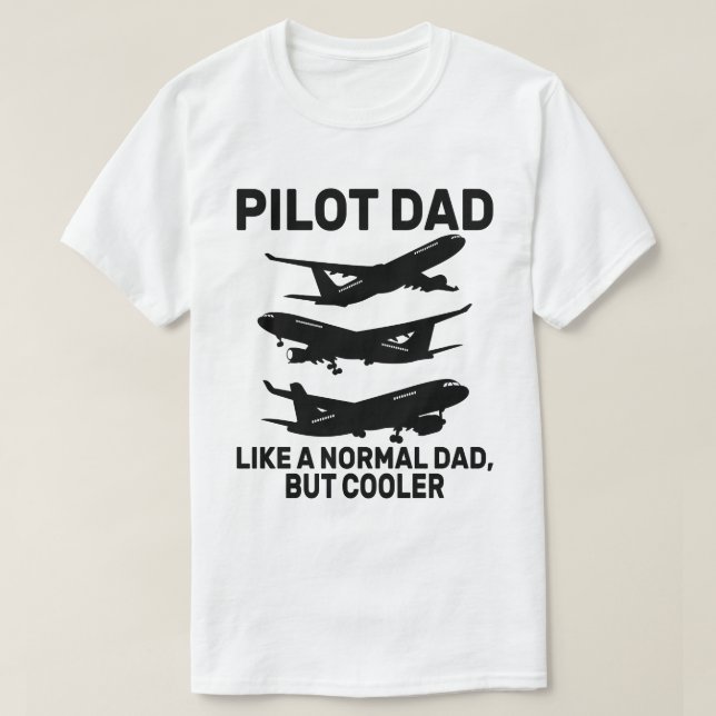 Funny Pilot Art For Dad Pilot Aviation Aeroplane  T-Shirt (Design Front)
