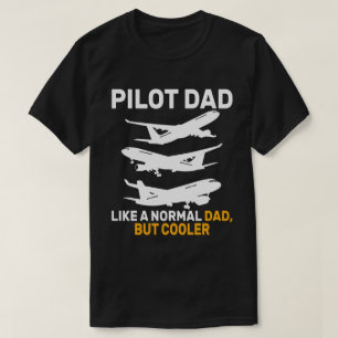 Funny Pilot Art For Dad Pilot Aviation Aeroplane T-Shirt