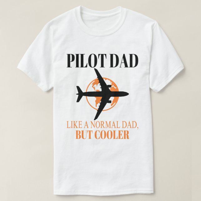 Funny Pilot Art For Dad Pilot Aviation Aeroplane  T-Shirt (Design Front)
