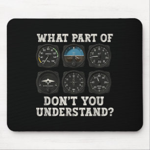 Funny Pilot Art Men Women Aviation Airline Pilot I Mouse Mat