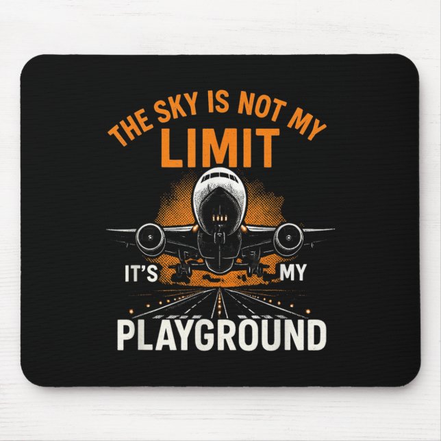 Funny Pilot Aviation Flight Aeroplane Pilot Sky No Mouse Mat (Front)