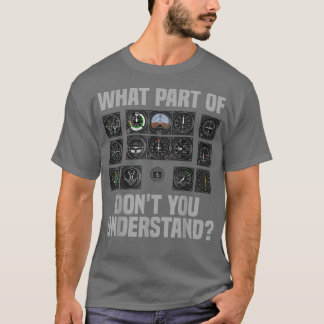 Funny Pilot Design For Men Women Aeroplane Airline T-Shirt