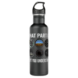 Funny Pilot Design For Men Women Airplane Airline  710 Ml Water Bottle