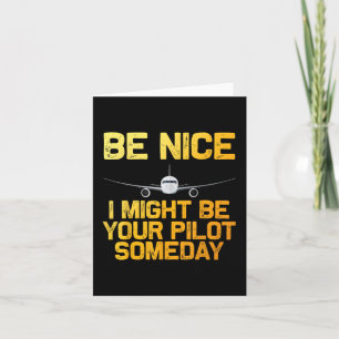 Funny Pilot Design For Men Women Aviation Aeroplan Card