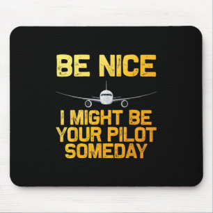 Funny Pilot Design For Men Women Aviation Aeroplan Mouse Mat