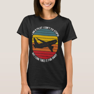 Funny Pilot Design For Men Women Aviation Aeroplan T-Shirt