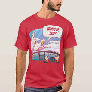 Funny Pilot Goose Geese Flying Aviation Flight Att T-Shirt